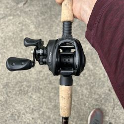 Abu Garcia Revo 4x HS-L reel and Okuma Reflections Rod Bass combo  Both are in excellent condition.  