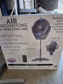 Air Innovations
12 in. 3-in-1 Swirl Cool Stand Fan with Remote
