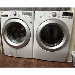 LG large capacity washer and dryer