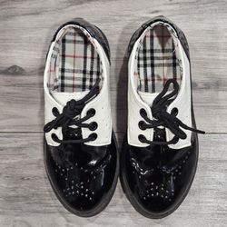 Bonario Toddler Girls Boys Dress Shoes Lace-Up Oxford School Uniform Flats Little Kids Loafer