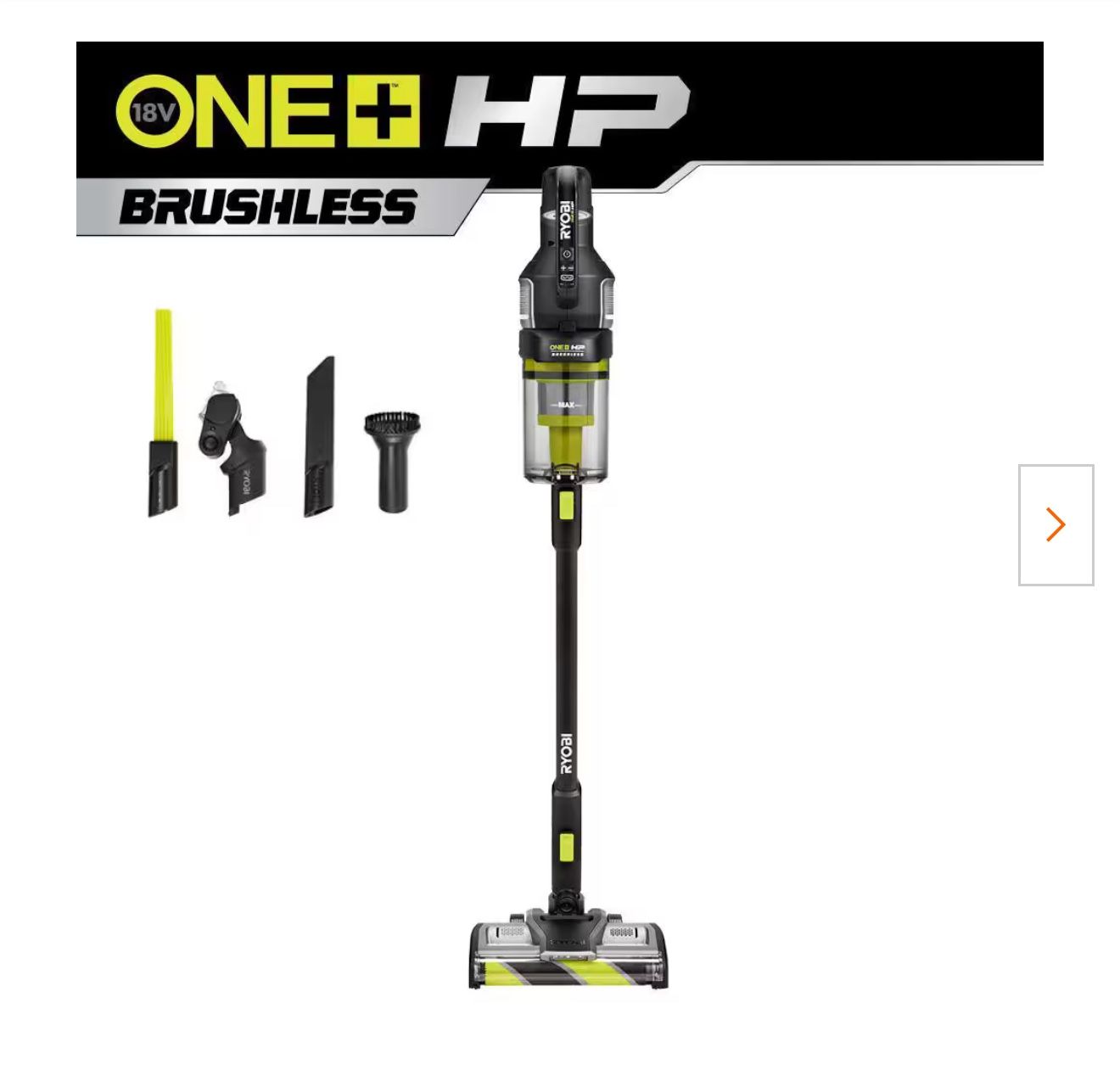 The Ryobi 18V ONE+ HP Advanced WHISPER Series Stick Vacuum (Tool Only)