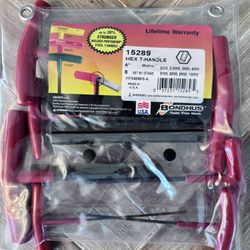 Bondhus 15289 T-Handle Set, 6" Metric, 7 Set, 2MM,2.5MM,3MM,4MM,6MM,8MM,10MM