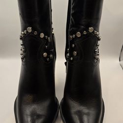 Vince Camuto Black Leather Boots Size 7.5 Original Brand. 
