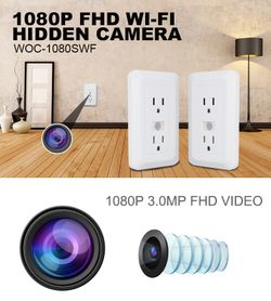 Hidden wall outlet spy cameras