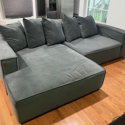Big Comfortable Blue Sectional