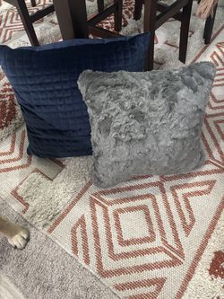Decorative Throw Pillows – Faux Fur & Velvet – Set of 5