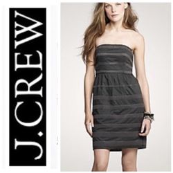 J. Crew Charcoal Gray Strapless Cocktail Dress - Size 6