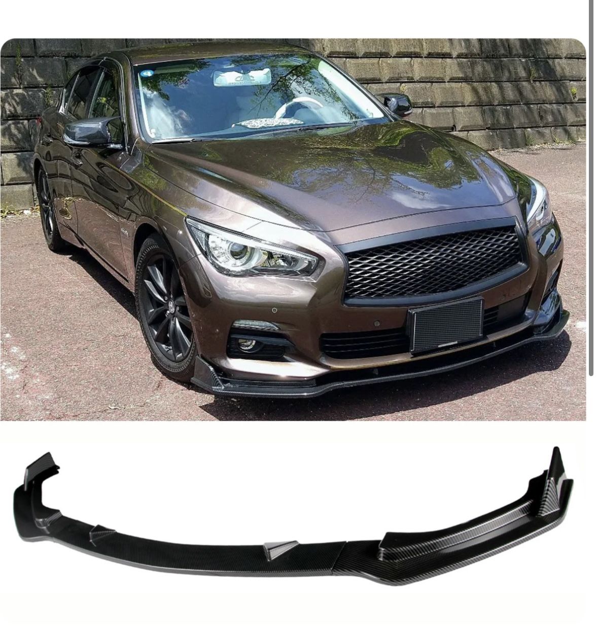 2016+ Infiniti Q50 Base Model Carbon Fiber Front Lip
