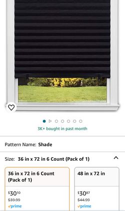Blackout Pleated Paper Shade/Curtains, Black