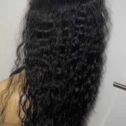 22” Curly Human Hair Wig