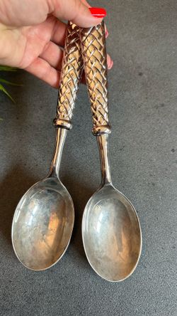 Braided-Handle Serving Spoons - Set of 2