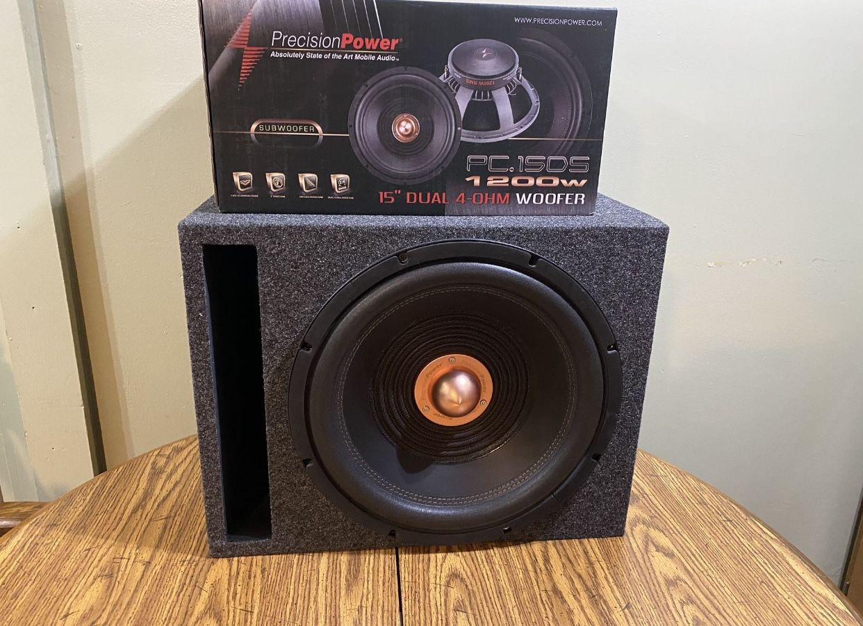 New 15” Precision Power Subwoofer + New Ported Enclosure