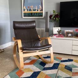 IKEA Poang Rocking Chair Leather