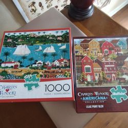 2 Charles Wysocki Puzzles From his Buffalo Games 