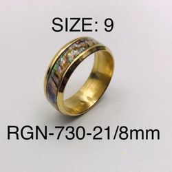 Stainless Steel Ring Band For Men & Women: RGN-730-21/Ring Size-9
