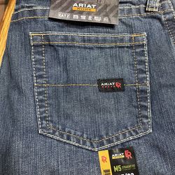 ARIAT 35/32 Work M5 Straight Fit Straight Leg FR Jeans