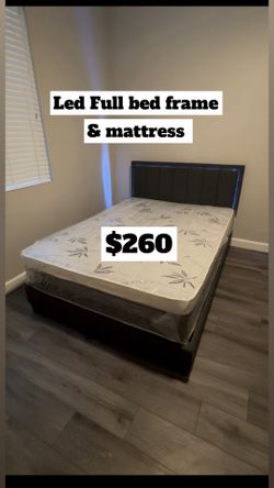 Full bed frame with mattress included