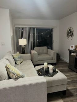 Sofa, chair and ottoman (3 piece set)