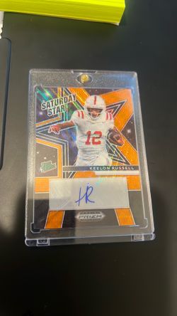 2025 Prizm Draft Picks Orange Saturday Star Signatures Keelon Russell /75