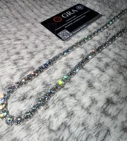 6mm tennis moissanite chain