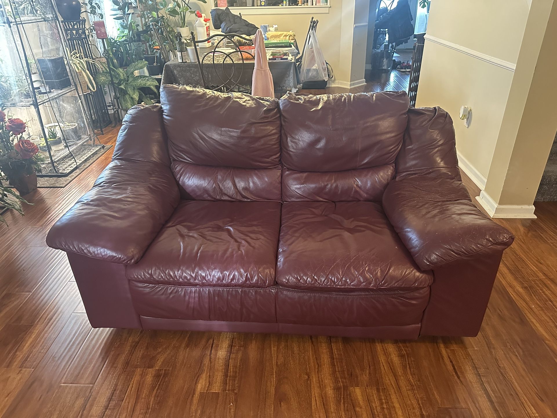 FREE Leather Loveseat 