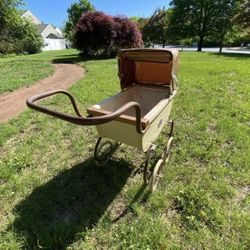 Vintage Antique crown Babydoll Stroller 