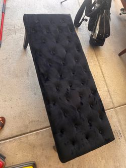 Black Tufted Bench