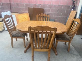 Wood table with 4 chairs