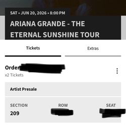 Ariana Grande Tickets KIA FORUM