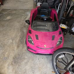 Kids Pink Porsche Car