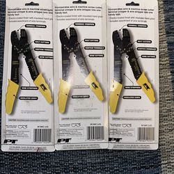 Wire stripper crimping tool