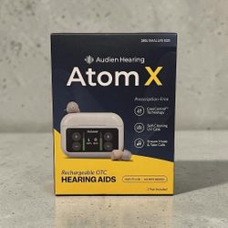 Audien Atom X Rechargeable Hearing Aids – New in Box – $80