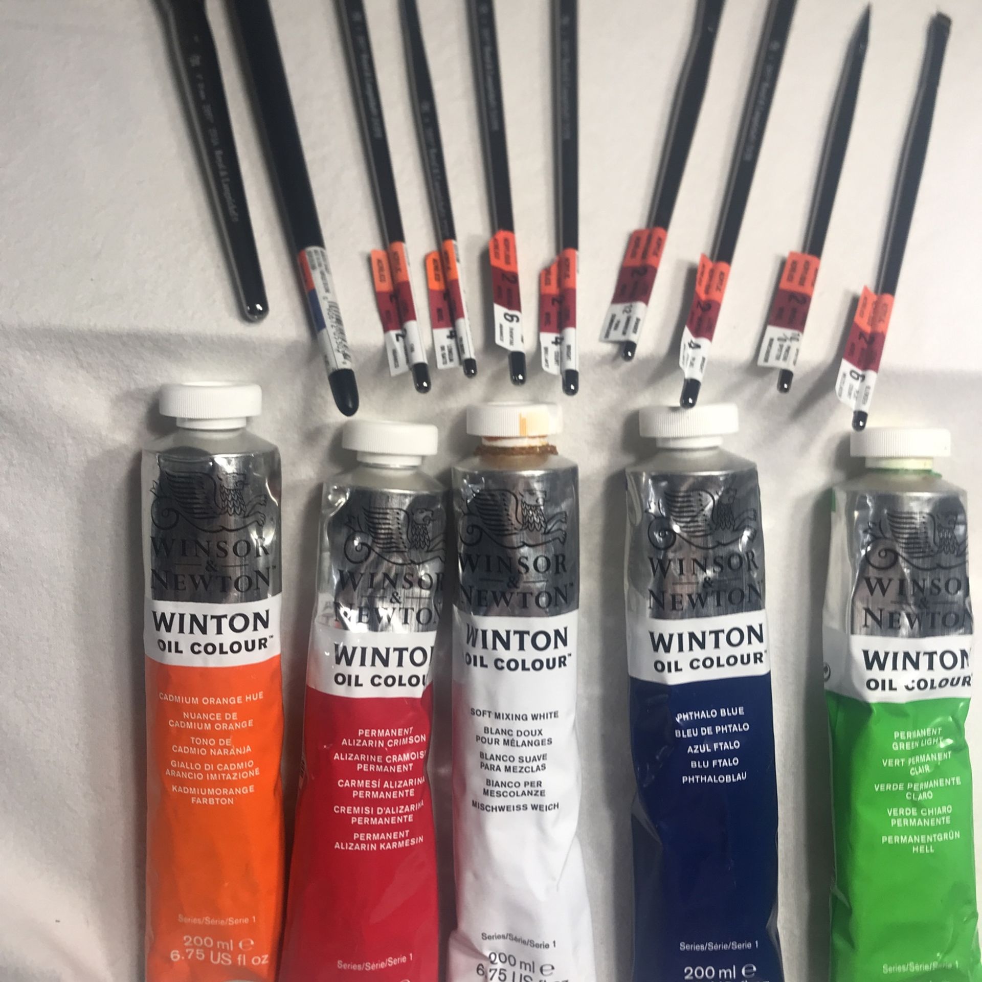Professional Oil And Acrylic Paints And New Brushes