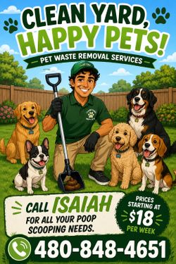 Clean backyard poop cleaning