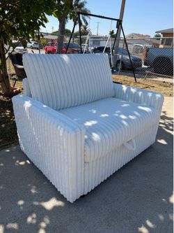 Living Room Sofa and seat with Storage Box for Bedroom Office Large-White