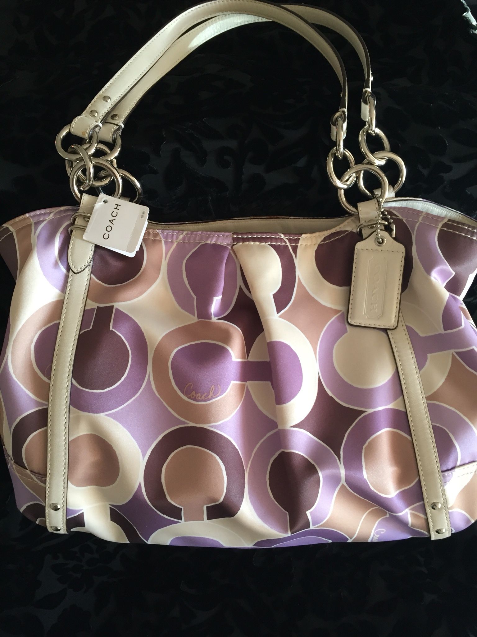 💜 New Authentic Coach Signature C Satchel, Coach Tote Bag, Designer Coach Tote Bag, Rare Hard To Find Coach Satchel