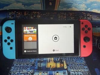 Nintendo Switch MOD HAC-001 Console Black w / Blue & Red Joy-Con 32GB + 2 games