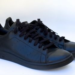 Adidas Stan Smith Triple Black Leather Sneaker Shoe Lace-up Men's 11M
