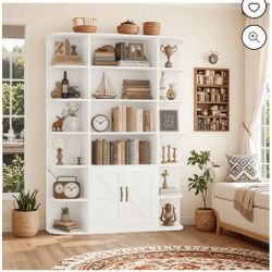 75 Inch White Bookshelf PB 287