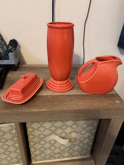 Fiesta Ware 3-Piece Ceramic Set Orange