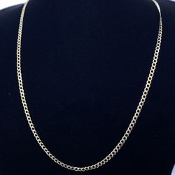 $1275 Two Tone Yellow And White Gold Cuban Chain Necklace 