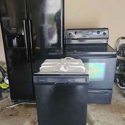 Refrigerator, Electric Stove, Dishwasher 