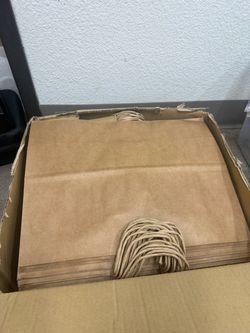 BagDream Kraft Brown Paper Bags with Handles 16x6x12 Inch Large 100Pcs Bulk
