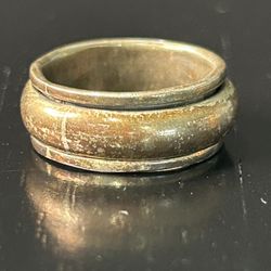 Vintage Ring Size 7 Silver Sterling Spinning Band Spinner