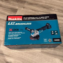 Makita 18V LXT Paddle Switch X-LOCK Angle Grinder