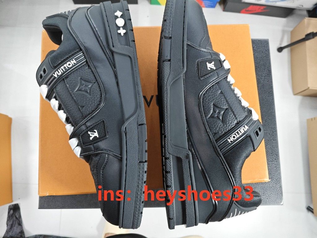 Louis Vuitton Trainer Black Embossed Monogram