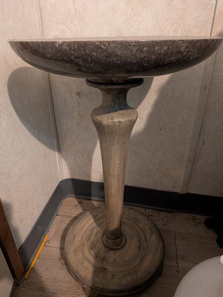 Custom Made Revelation By Uttermost Side Table Marble And Solid Wood Base