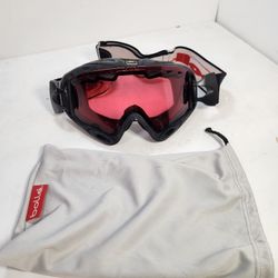 Bolle Snowboard/Ski Goggles Black w/Red Lens Adjustable Adult Snow Men's/Women's