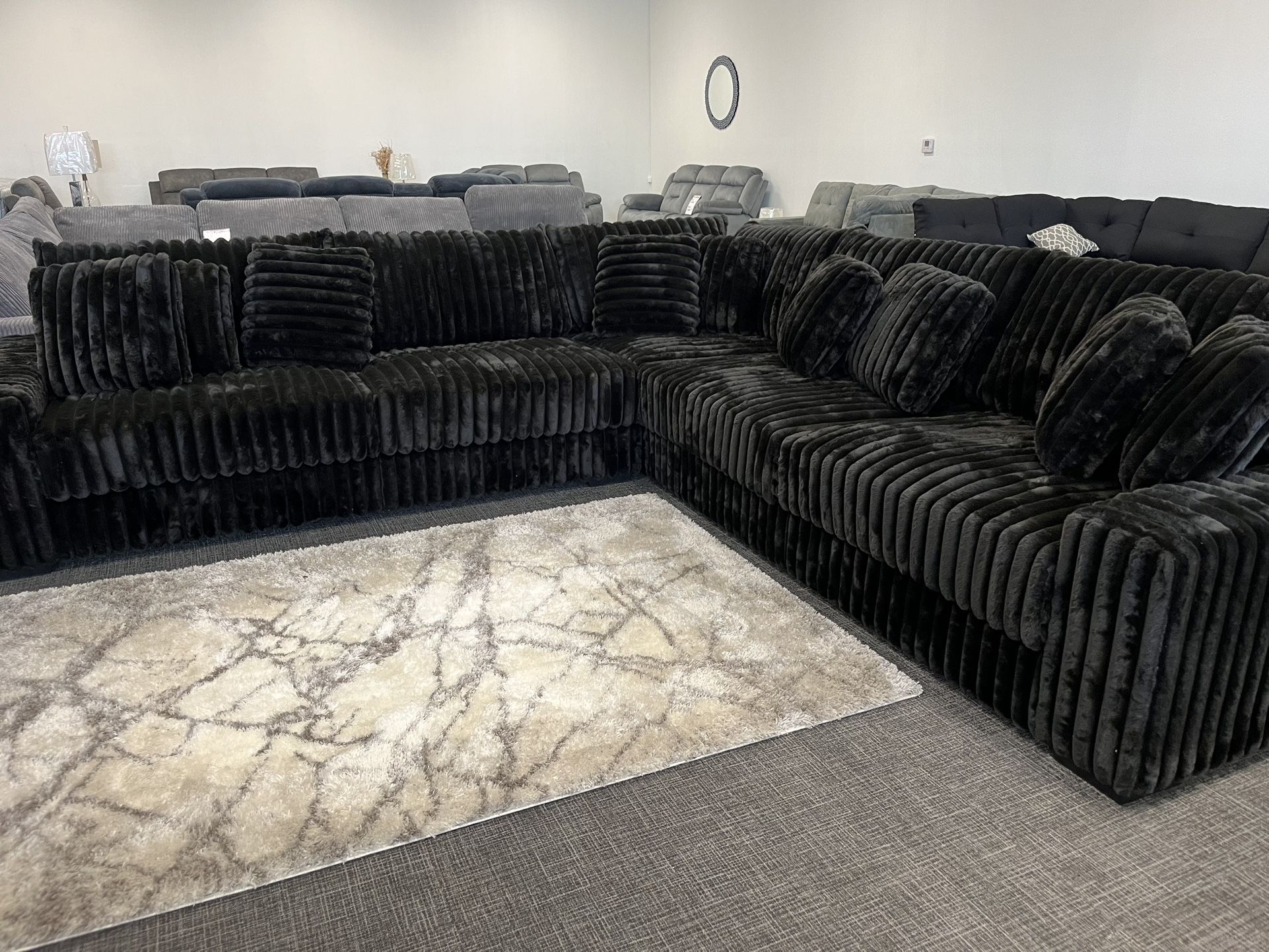 Huge Black Sofa Sectional Set / $10 EZ Down Payment options