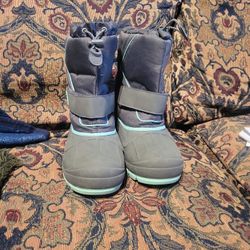 Boys Kids Youth Grey Cordie Thermolite Insulation Winter Boots Size 5